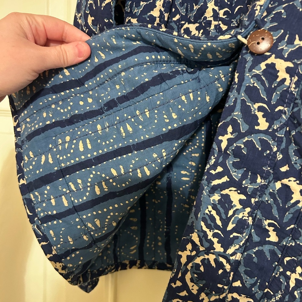 J. Jill Pure Jill Block-Printed Quilted Reversible Jacket - Picture 3 of 4